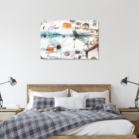 Realm of Air Paul Klee Abstract Expressionist Canvas Afdruk (Insitu (Slaapkamer))