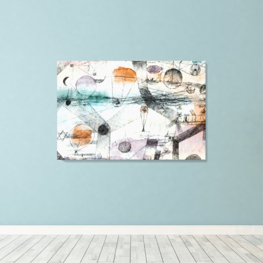 Realm of Air Paul Klee Abstract Expressionist Canvas Afdruk (Insitu (Houten vloer))