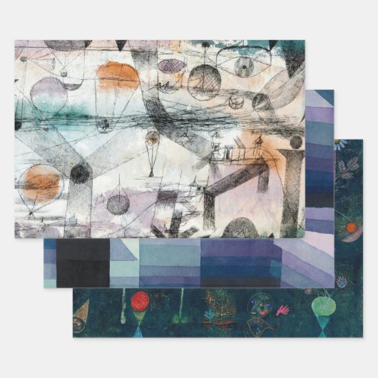 Realm of Air Paul Klee Abstract Expressionist Inpakpapier Vel (Set)