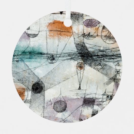Realm of Air Paul Klee Abstract Expressionist Metalen Ornament (Voorkant)