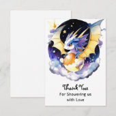 Realm of Dragons: Baby shower Bedankkaart (Voorkant / Achterkant)