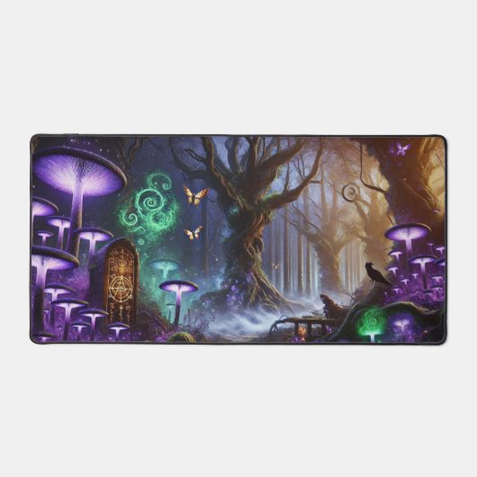 Realm of Enchantment: het mystieke donkere bos Bureaumat (Voorkant)