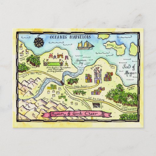 Realm of Good Cheer Map Briefkaart (Voorkant)