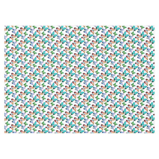 Realm of Morpho Blue Exotic Butterflies Pattern Tafelkleed (Voorkant (Horizontaal))