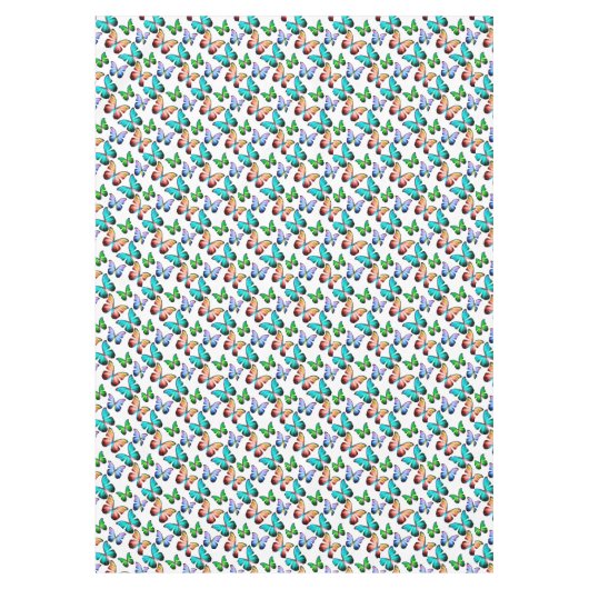 Realm of Morpho Blue Exotic Butterflies Pattern Tafelkleed (Voorkant)