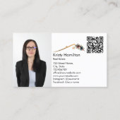 realmakelaar in onroerend goed voeg foto-QR-code t Visitekaartje (Achterkant)