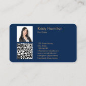 realmakelaar in onroerend goed voeg foto-QR-code t Visitekaartje (Achterkant)