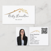 realmakelaar in onroerend goed voeg foto-QR-code t Visitekaartje (Voorkant / Achterkant)