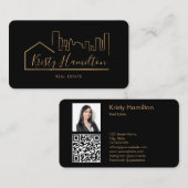 realmakelaar in onroerend goed voeg foto-QR-code t Visitekaartje (Voorkant / Achterkant)