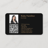 realmakelaar in onroerend goed voeg foto-QR-code t Visitekaartje (Achterkant)