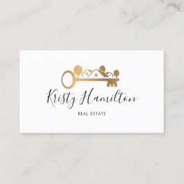 realmakelaar in onroerend goed voeg foto-QR-code t Visitekaartje