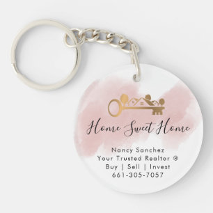 realmakelaardiensleutel voor onroerend goed voeg f sleutelhanger