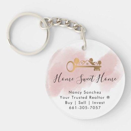 realmakelaardiensleutel voor onroerend goed voeg f sleutelhanger (Voorkant)