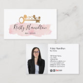 realmakelaardiensleutel voor onroerend goed voeg f visitekaartje (Voorkant / Achterkant)