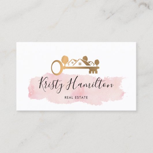 realmakelaardiensleutel voor onroerend goed voeg f visitekaartje (Voorkant)