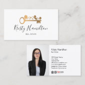 realmakelaardiensleutel voor onroerend goed voeg f visitekaartje (Voorkant / Achterkant)