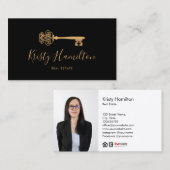 realmakelaardiensleutel voor onroerend goed voeg f visitekaartje (Voorkant / Achterkant)