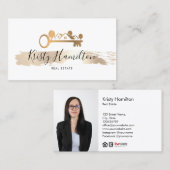 realmakelaardiensleutel voor onroerend goed voeg f visitekaartje (Voorkant / Achterkant)