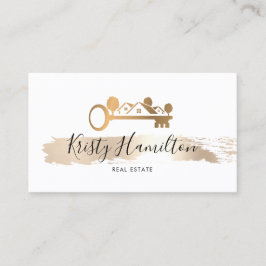 realmakelaardiensleutel voor onroerend goed voeg f visitekaartje