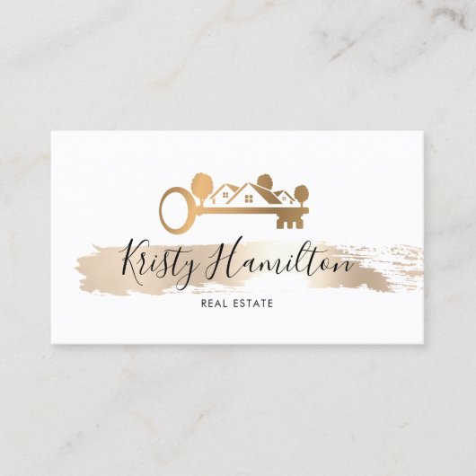 realmakelaardiensleutel voor onroerend goed voeg f visitekaartje (Voorkant)