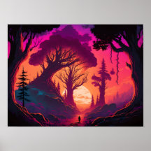 Realms Beyond : Mystical Forest Sunset