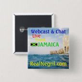 RealNegril pin Vierkante Button 5,1 Cm (Voorkant /achterkant)