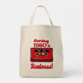 Realness 1980 - Red Cassette Tote Bag (Achterkant)