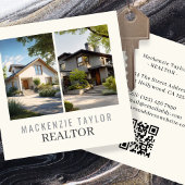 Realtor 2 Photo Professional Personalized QR Code Vierkante Visitekaartjes