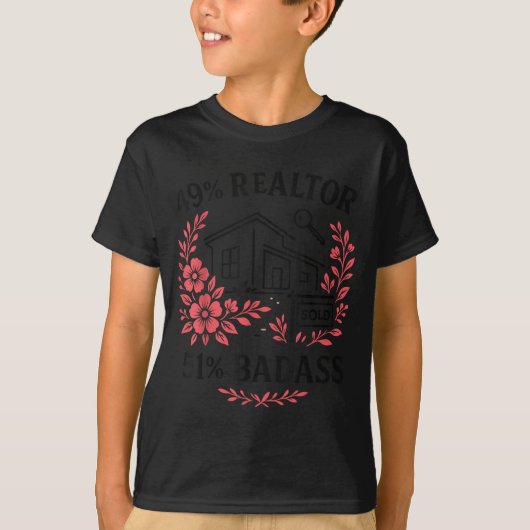 Realtor 49% Realtor 51% Bad  T-shirt (Voorkant)