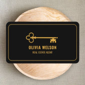 Realtor Agent Elegant Goud & Zwart Professional Visitekaartje