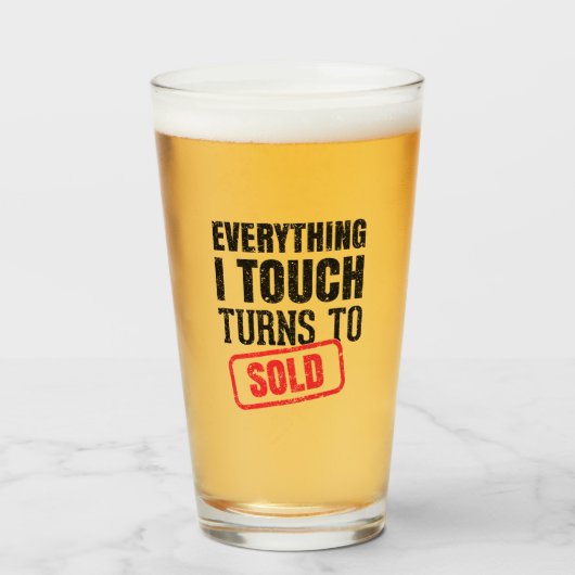 Realtor Agent Glass Cup Glas (Voorkant gevuld)