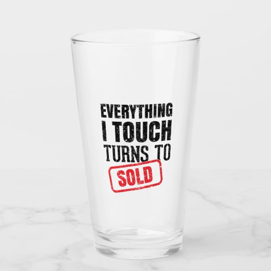 Realtor Agent Glass Cup Glas (Voorkant)