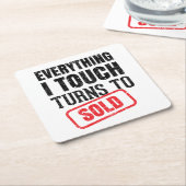 Realtor Agent Kartonnen Onderzetters (Schuin)