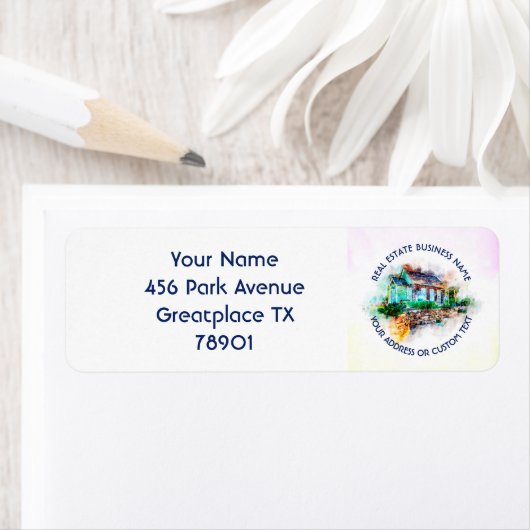Realtor Agent Real Estate Agency en Business Name Etiket (Insitu)