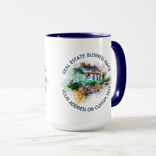 Realtor Agent Real Estate Agency en Business Name Mok (Voorkant rechts)