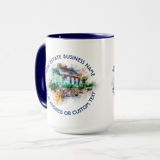Realtor Agent Real Estate Agency en Business Name Mok (Voorkant links)
