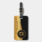 Realtor Agent - zwart en goud Bagagelabel (Voorkant verticaal)