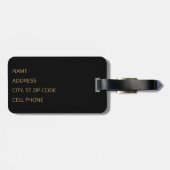 Realtor Agent - zwart en goud Bagagelabel (Achterkant horizontaal)