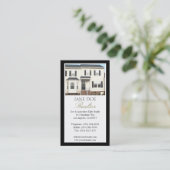 Realtor B/W Photo Gold Script Border Visitekaartje (Staand voorkant)