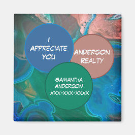 Realtor Bedankt Blue Gemstone Realty Business Prom Magneet