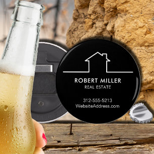 Realtor Black Button Flesopener