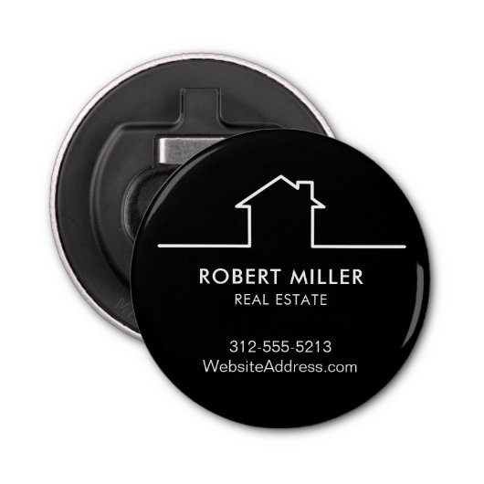 Realtor Black Button Flesopener (Voorkant)