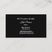Realtor Black Red White Theme Real Estate Visitekaartje (Achterkant)