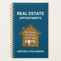 REALTOR Blauwgroen Glitter REAL ESTATE Appointes