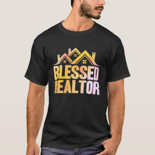 Realtor Blessed Realtor Waterverf T-shirt