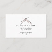 Realtor branding met huisdak in roos goud visitekaartje (Achterkant)