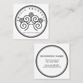 Realtor branding met stamp tree house vierkante visitekaartje (Voorkant / Achterkant)