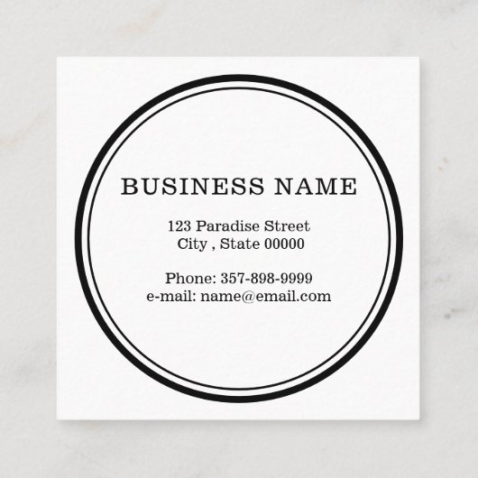 Realtor branding met stamp tree house vierkante visitekaartje (Achterkant)