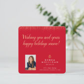 Realtor Broker Feestdagen Kerstmis Briefkaart (Staand voorkant)