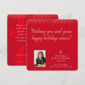 Realtor Broker Feestdagen Kerstmis Briefkaart (Voorkant / Achterkant)